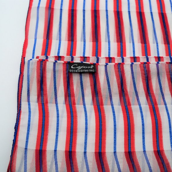 Vintage Cejon Red White Blue Scarf - Picture 2 of 7
